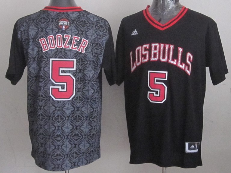  NBA Chicago Bulls 5 Carlos Boozer 2014 Noches Enebea Swingman Black Jersey