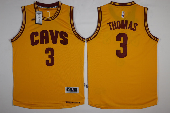  NBA Cleveland Cavaliers #3 Isaiah Thomas jersey New Revolution 30 Swingman Yellow Jersey