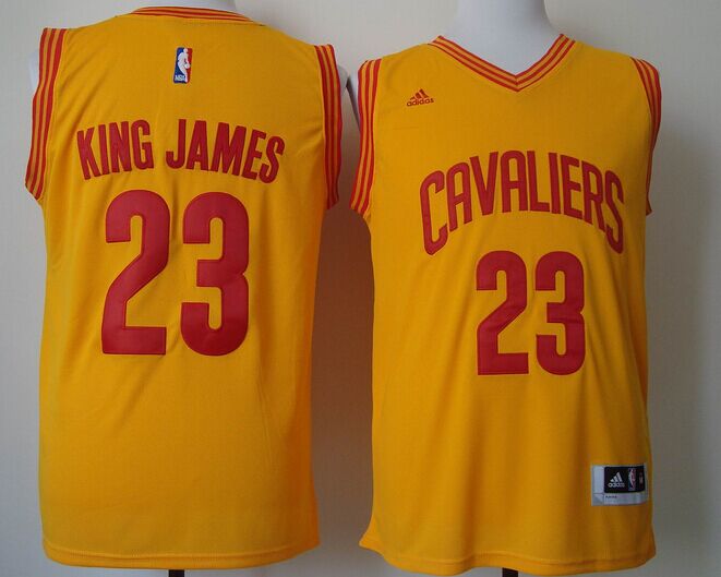  NBA Cleveland Cavaliers 23 King James New Revolution 30 Swingman Yellow Jersey