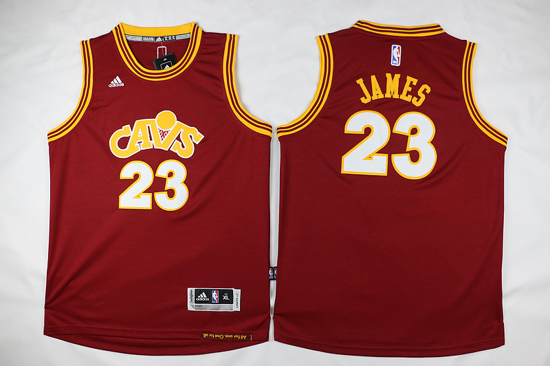  NBA Cleveland Cavaliers 23 Lebron James Kid jersey Red Cavs Swingman Throwback Youth Jersey