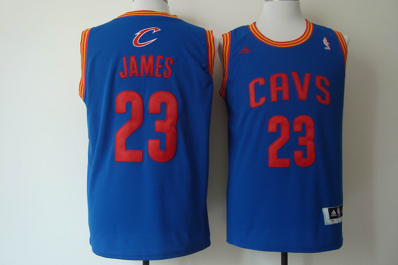  NBA Cleveland Cavaliers 23 Lebron James New Rev30 Blue Jersey