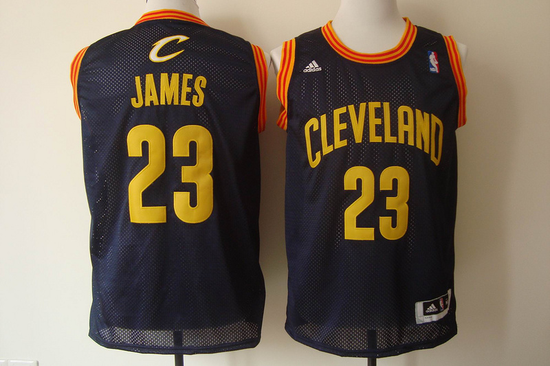  NBA Cleveland Cavaliers 23 Lebron James New Rev30 Dk.Blue Jersey