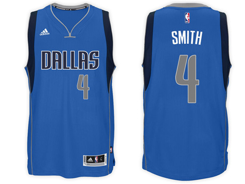  NBA Dallas Mavericks 4 Dennis Smith Revolution 30 Swingman Road Blue Jersey