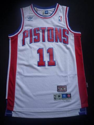  NBA Detroit Pistons 11 Isiah Thomas New Rev30 Swingman Throwback White Jersey