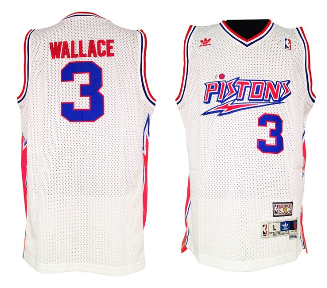  NBA Detroit Pistons 3 Ben Wallace New Revolution 30 Swingman Hardwood Classic Fashion Throwback White Jersey