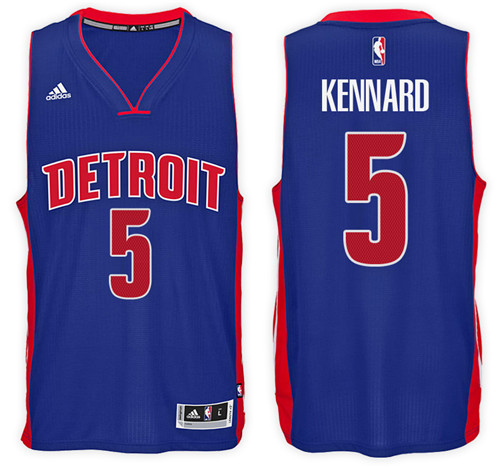  NBA Detroit Pistons 5 Luke Kennard New Revolution 30 Swingman Blue Jersey