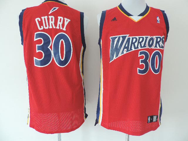  NBA Golden State Warriors 30 Stephen Curry New Revolution 30 Swingman Red Jersey