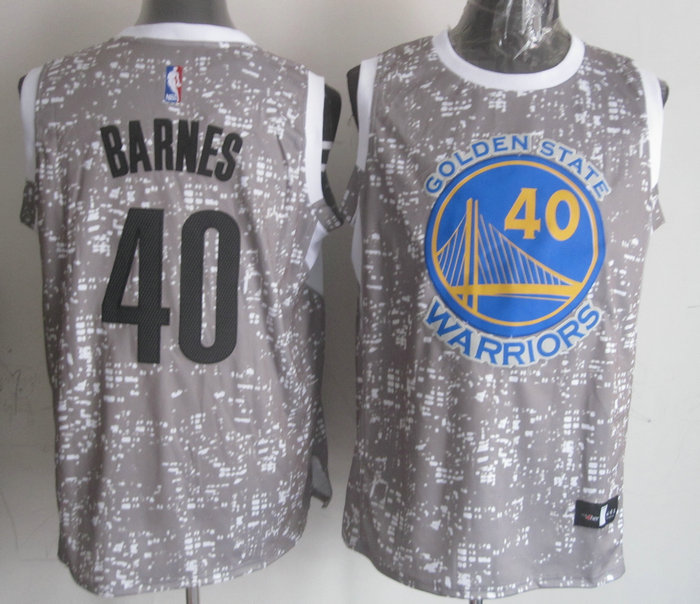 NBA Golden State Warriors 40 Harrison Barnes Grey City Luminous Jersey