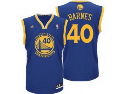  NBA Golden State Warriors 40 Harrison Barnes New Revolution 30 Swingman Road Blue Jersey