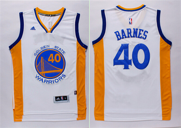  NBA Golden State Warriors 40 Harrison Barnes New Revolution 30 Swingman White Jerseys
