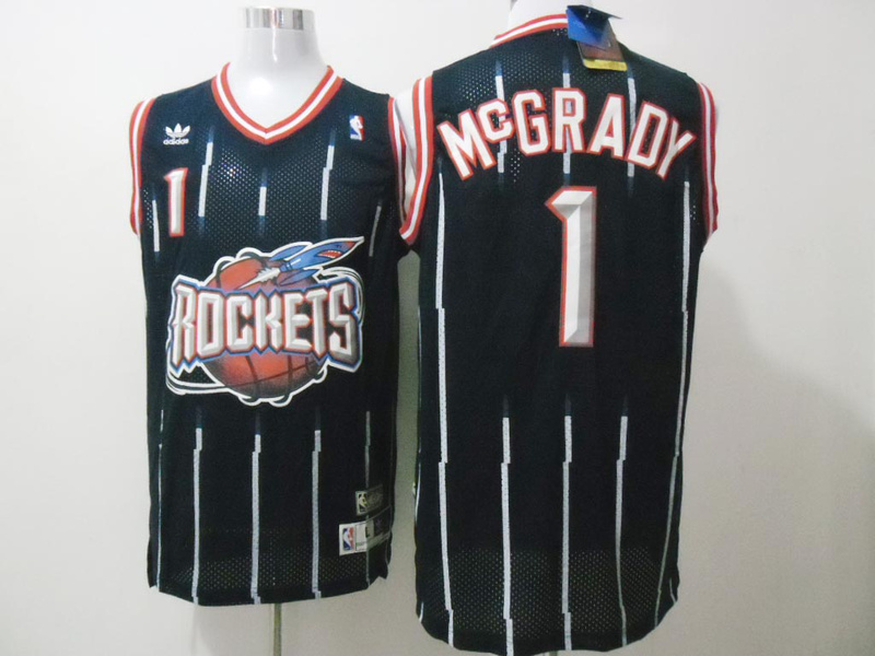  NBA Houston Rockets 1 Tracy McGrady Hardwood Classic Fashion Swingman Blue Jersey