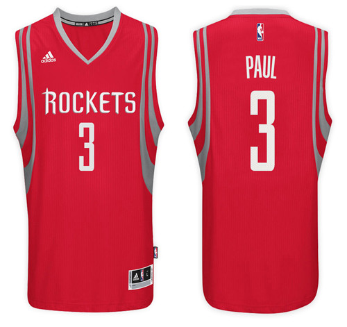  NBA Houston Rockets 3 Chris Paul New Revolution 30 Swingman Road Red Jersey