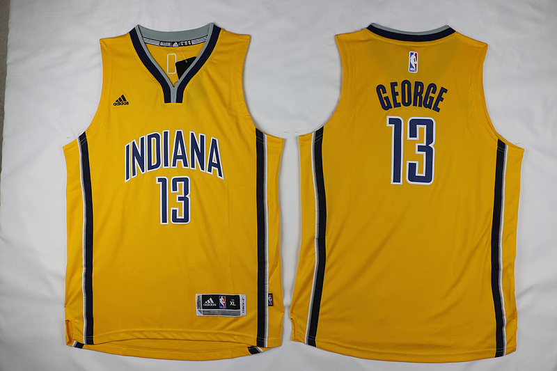  NBA Indiana Pacers 13 Paul George Kid Jersey New Revolution 30 Swingman Yellow Youth Jersey