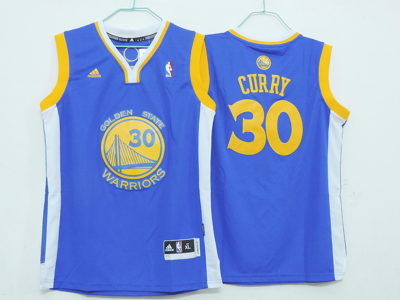  NBA Kids 2013 New Style Golden State Warriors 30 Stephen Curry Swingman Youth Blue Jersey