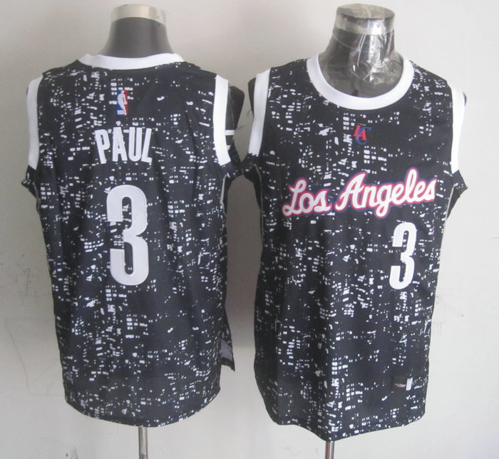  NBA Los Angeles Clippers 3 Chris Paul Black City Luminous Jersey