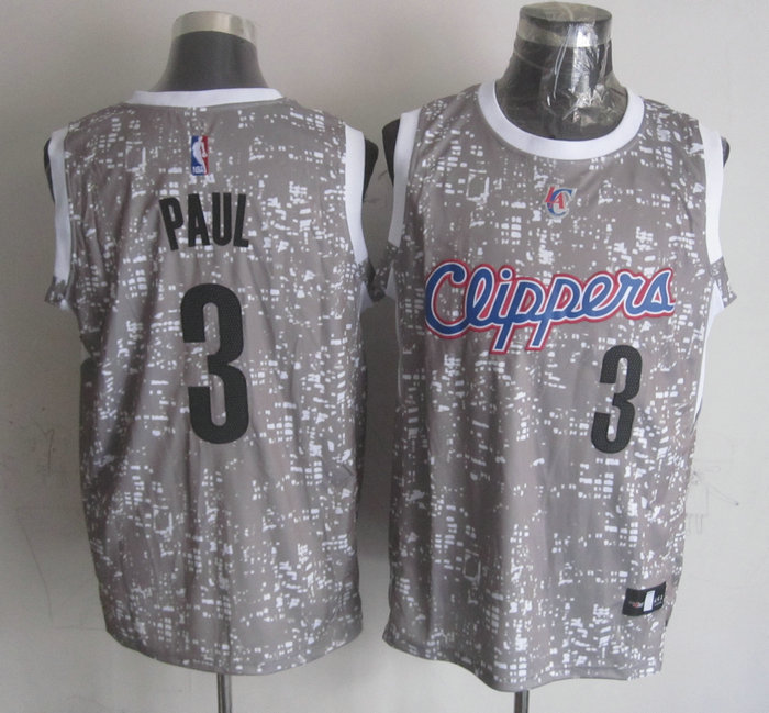  NBA Los Angeles Clippers 3 Chris Paul Grey City Luminous Jersey