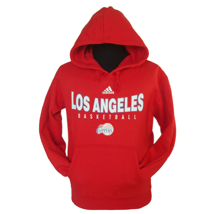  NBA Los Angeles Clippers Flocking Red Hoody