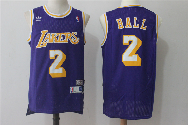 Discount Adidas NBA Los Angeles Lakers #2 Lonzo Ball New Rev30 ...