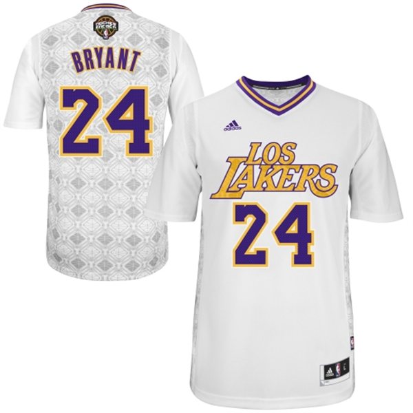  NBA Los Angeles Lakers 24 Kobe Bryant 2014 Noches Enebea Swingman White Jersey