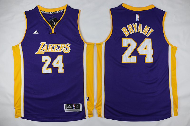  NBA Los Angeles Lakers 24 Kobe Bryant Kid Jersey New Revolution 30 Swingman Purple Youth Jersey