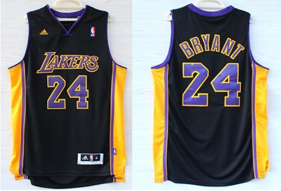  NBA Los Angeles Lakers 24 Kobe Bryant New Revolution 30 Swingman New Black 2014 Jerseys