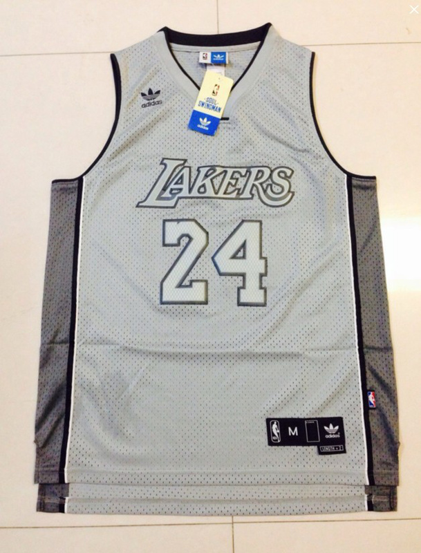  NBA Los Angeles Lakers 24 Kobe Bryant Swingman Gray Shadow Jersey