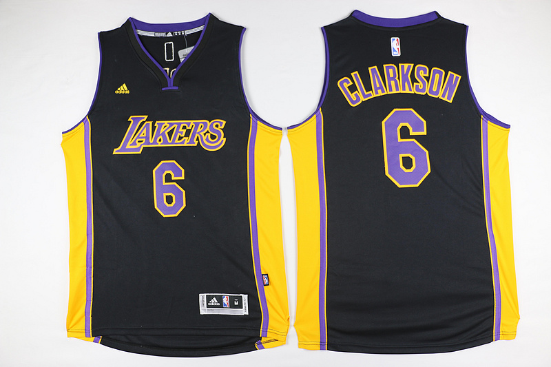  NBA Los Angeles Lakers 6 Jordan Clarkson Jersey New Revolution 30 Swingman Black Jersey