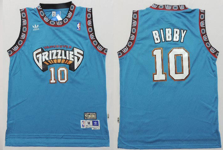  NBA Memphis Grizzlies 10 Mike Bibby Hardwood Classics Retro Swingman Blue Jersey