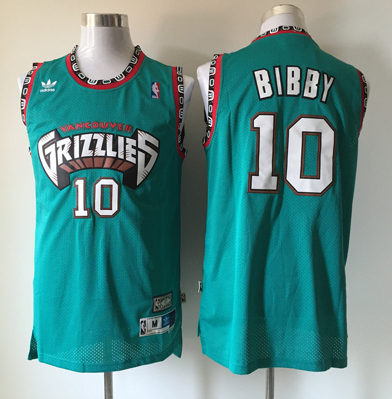  NBA Memphis Grizzlies 10 Mike Bibby Hardwood Classics Retro Swingman Green Jersey