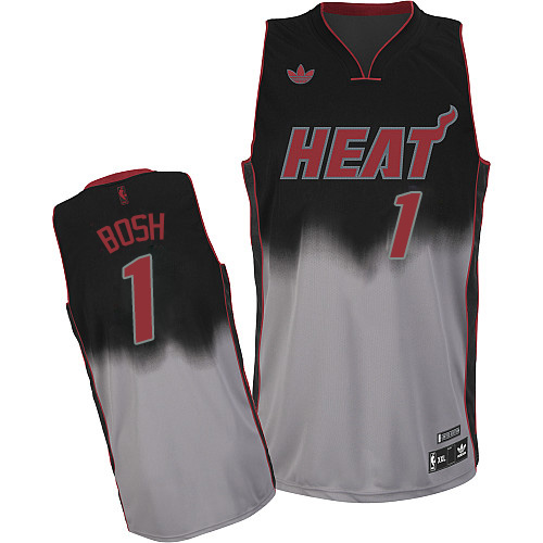 NBA Miami Heat 1 Chris Bosh Fadeaway Fashion Swingman Jersey