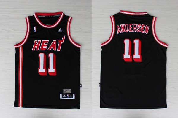  NBA Miami Heat 11 Chris Andersen Hardwood Classic Fashion Swingman Black Jersey