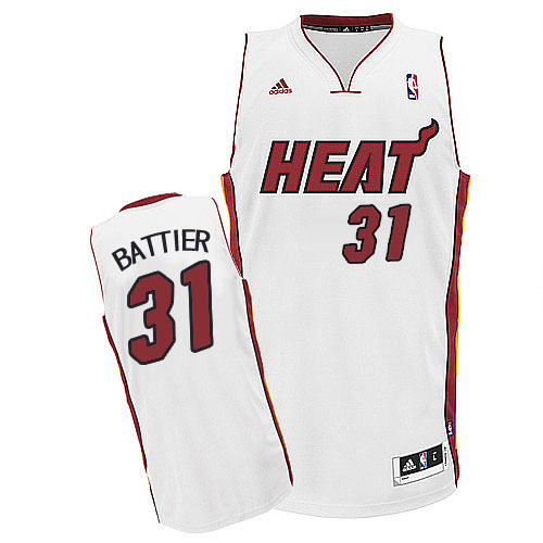  NBA Miami Heat 31 Shane Battier New Revolution 30 Swingman Home White Jersey1