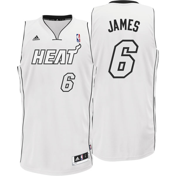  NBA Miami Heat 6 LeBron James New Revolution 30 Swingman White Hot 2013 Jersey