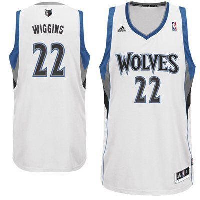  NBA Minnesota Timberwolves 22 Andrew Wiggins New Revolution 30 Swingman Road White Jersey