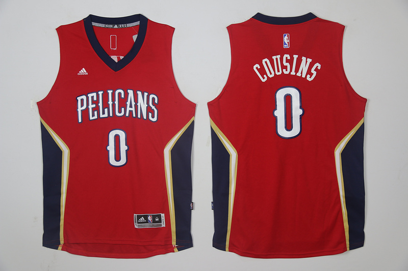  NBA New Orleans Pelicans 0 DeMarcus Cousins New Revolution 30 Swingman Road Red Jersey