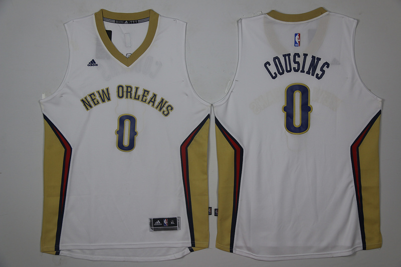  NBA New Orleans Pelicans 0 DeMarcus Cousins New Revolution 30 Swingman Road White Jersey
