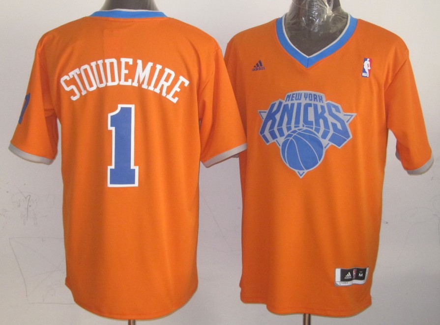  NBA New York Knicks 1 Amar'e Stoudemire 2013 Christmas Day Fashion Swingman Orange Jersey