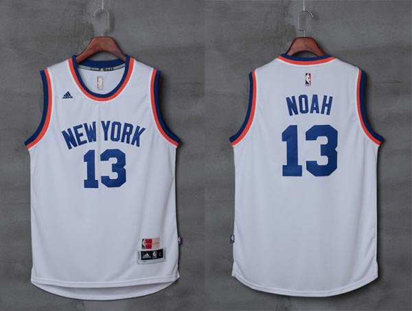  NBA New York Knicks 13 Joakim Noah New Revolution 30 Swingman White Stitched NBA Jersey