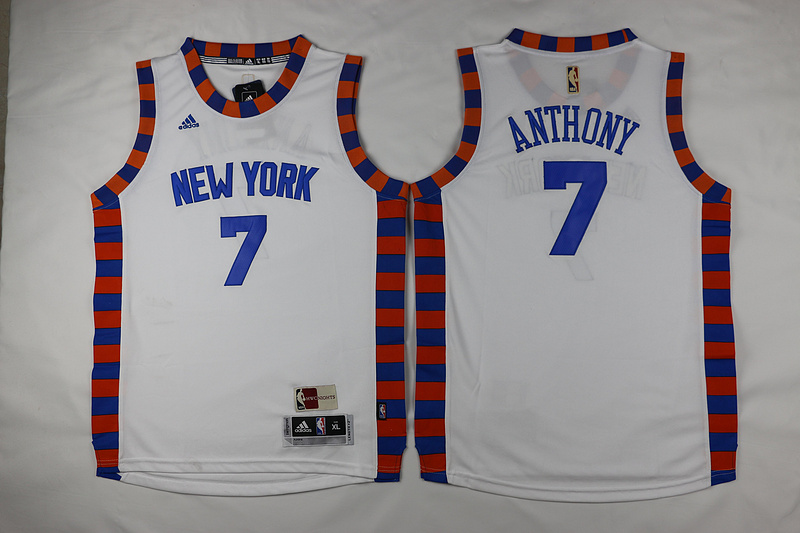 NBA New York Knicks 7 Carmelo Anthony Kid jersey New Revolution 30 Swingman White Youth Jersey