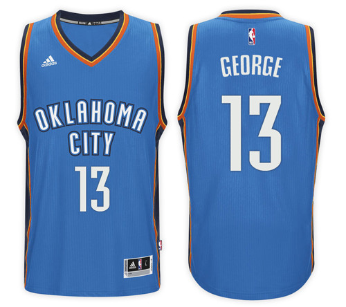  NBA Oklahoma City Thunder 13 Paul George Revolution 30 Swingman Blue Jersey