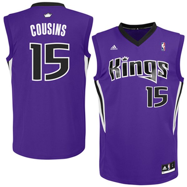  NBA Sacramento Kings 15 DeMarcus Cousins New Revolution 30 Swingman Purple Jersey