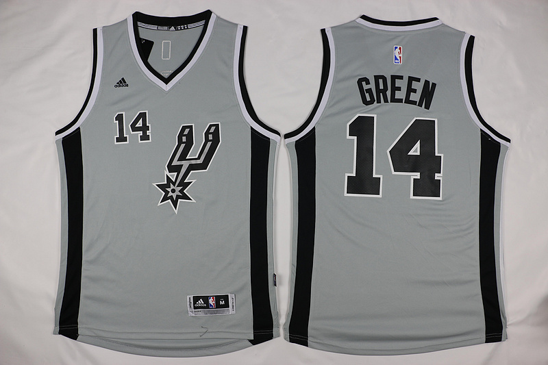  NBA San Antonio Spurs 14 Danny Green New Revolution 30 Swingman Road Grey Jersey