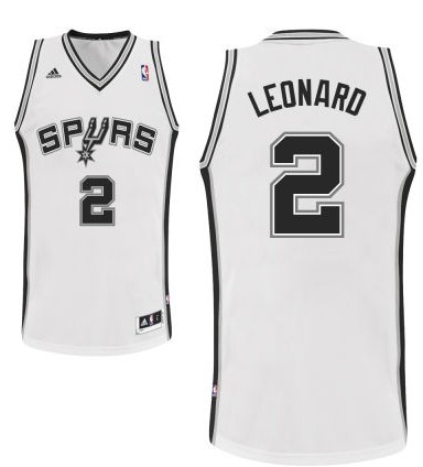  NBA San Antonio Spurs 2 Kawhi Leonard New Revolution 30 Swingman Home White Jersey