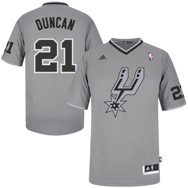  NBA San Antonio Spurs 21 Tim Duncan 2013 Christmas Day Fashion Swingman Grey Jersey