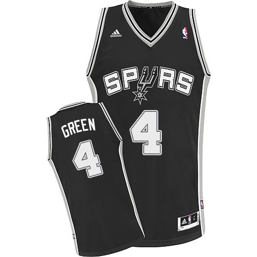  NBA San Antonio Spurs 4 Danny Green New Revolution 30 Swingman Road Black Jersey