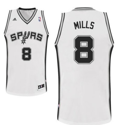  NBA San Antonio Spurs 8 Patrick Mills New Revolution 30 Swingman Road White Jersey