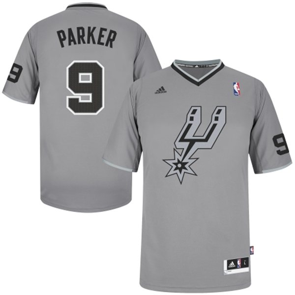  NBA San Antonio Spurs 9 Tony Parker 2013 Christmas Day Fashion Swingman Grey Jersey