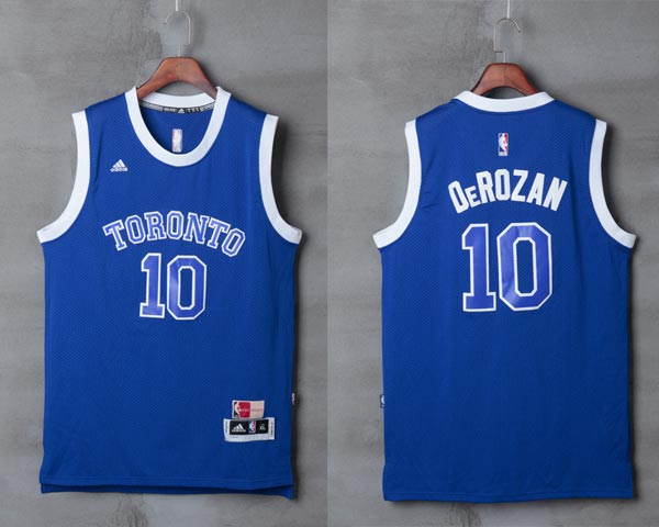  NBA Toronto Raptors 10 DeMar DeRozan Light Blue Throwback Stitched NBA Jersey