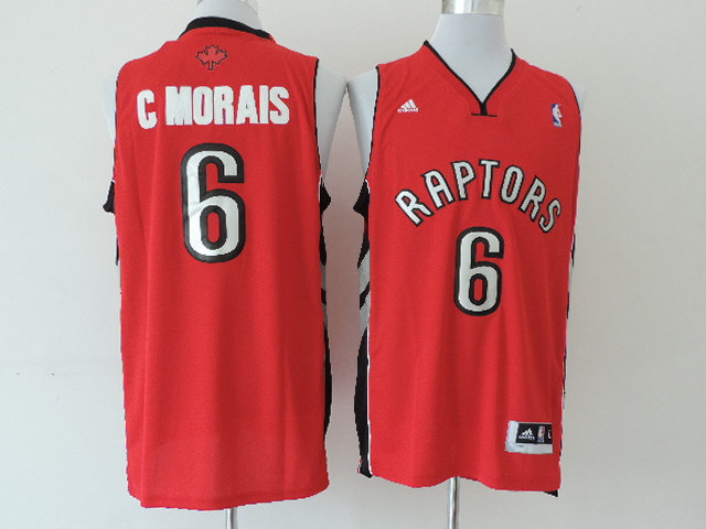  NBA Toronto Raptors 6 Carlos Morais New Revolution 30 Swingman Road Red Jersey