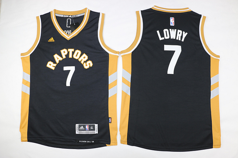  NBA Toronto Raptors 7 Kyle Lowry Kid jersey New Revolution 30 Swingman Black Youth Jersey